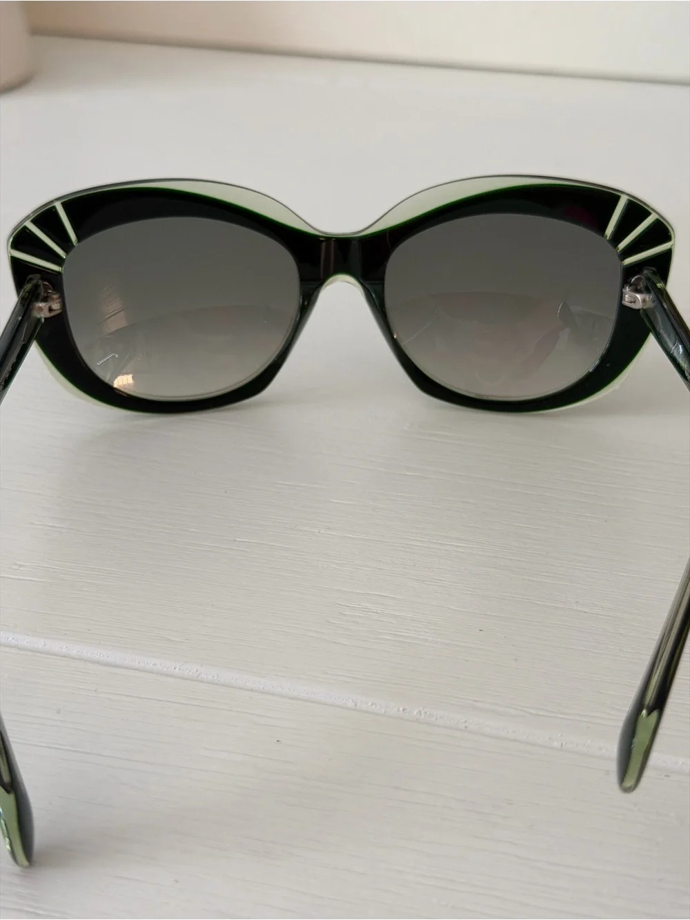 Alexander McQueen Dark Green Gradient Women’s Sunglasses